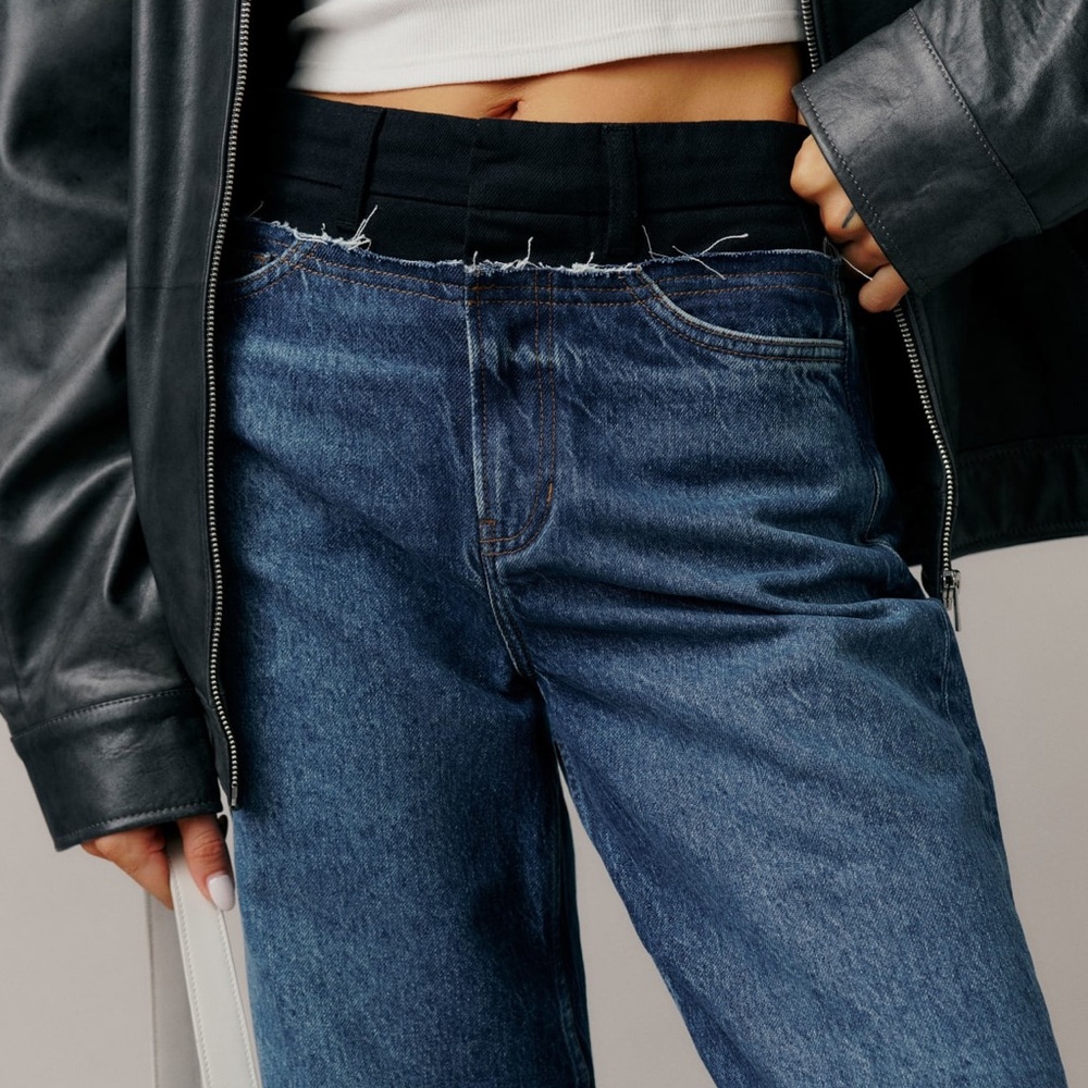 Cary Tailored High Rise Slouchy Wide Leg Jeans NWT Reformation